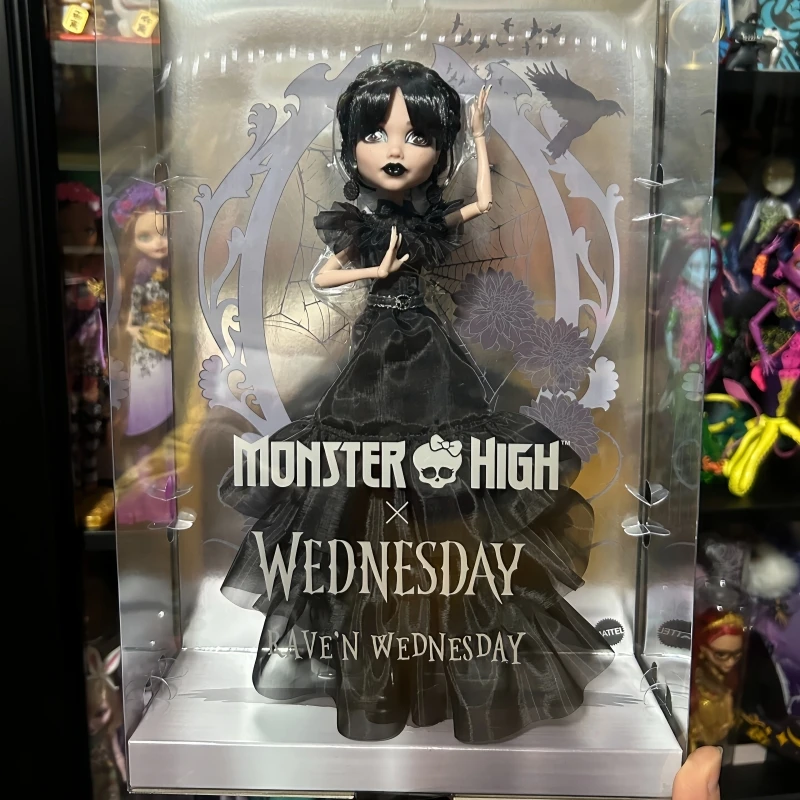 

Подлинная кукла Mattel X Monster High Raven Dance Wednesday, вдохновленная танцевальной сценами, аксессуары премиум-класса с подставкой для куклы