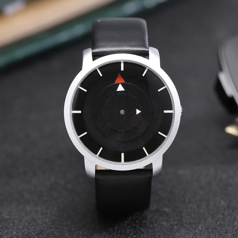 Clock Casual Unique Fashion Watch Men Women Simple Turnable Quartz Wrist Watch Classical Stainless Steel Band Watches