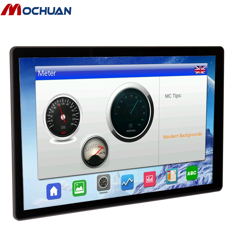 2026unique Mochuan 22Inch MC5220 Marine Ip65 Ultra Wide Square Ethernet Tft Lcd Hmi Touch Screen for Industrial Control