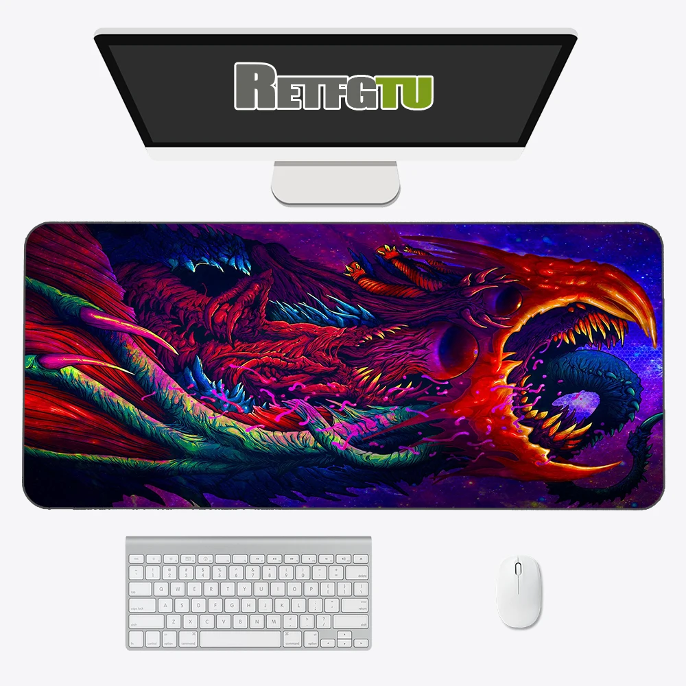 80x30cm XL Lockedge Large Gaming Mouse Pad Computer Gamer Keyboard Mouse Mat Hyper Beast Desk Mousepad for PC Desk Pad