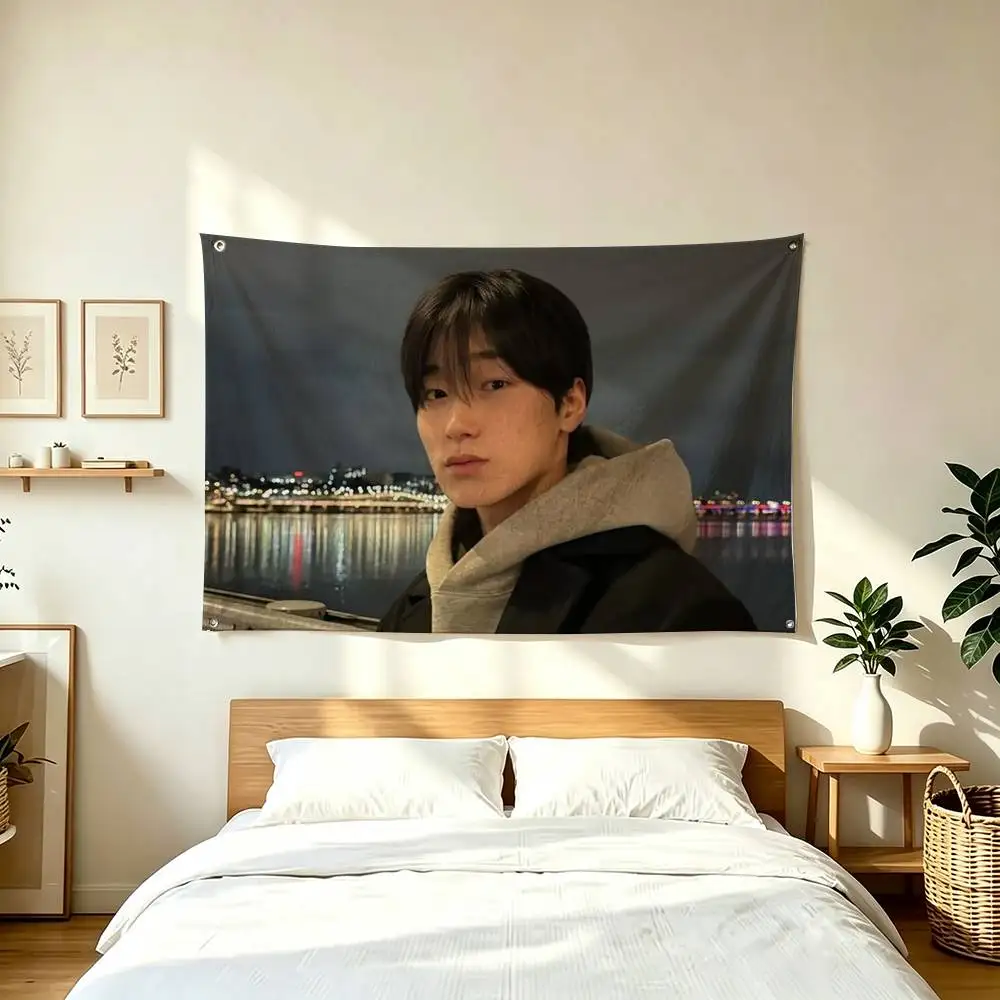 C-Choi San Kpop Idol  Flags for Bedrooms Home Decor Items Outdoor Decors Garage Decoration Flaga