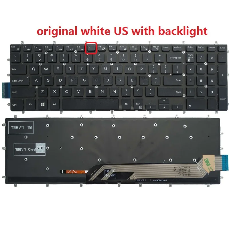 NEW US laptop Keyboard for Dell Inspiron G3 15 3579 3779 G5 15 5587 G7 15 7588 blue/red/white