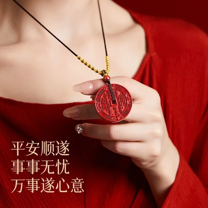 High-content mountain ghost coin pendant amulet necklace