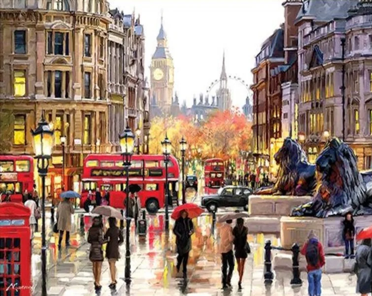 London cityscape painting by numbers