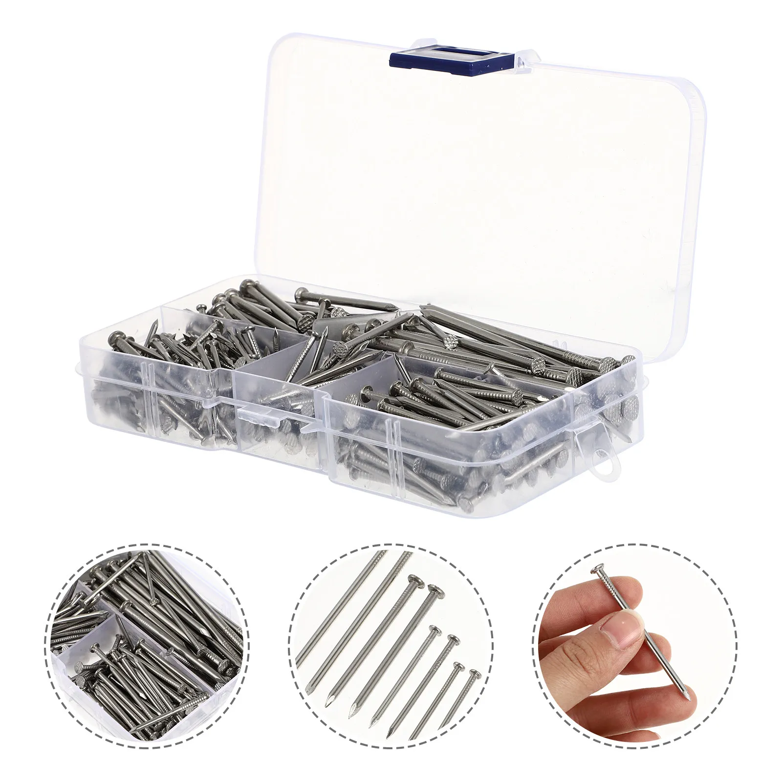 

Набор из 460 гвоздей из нержавеющей стали разных размеров с плоским концом, не деформирующиеся, для подвешивания картин, деревянных проектов, гипсокартона, балок, поделок