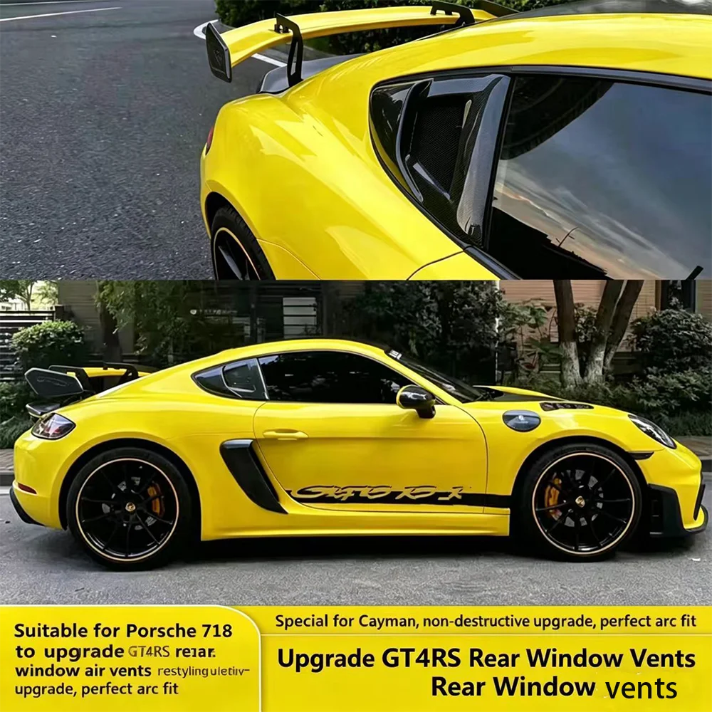 

Used for Porsche GT4 2015-2025 GT4 981 718 1 pair rear window ventilation vent spoiler