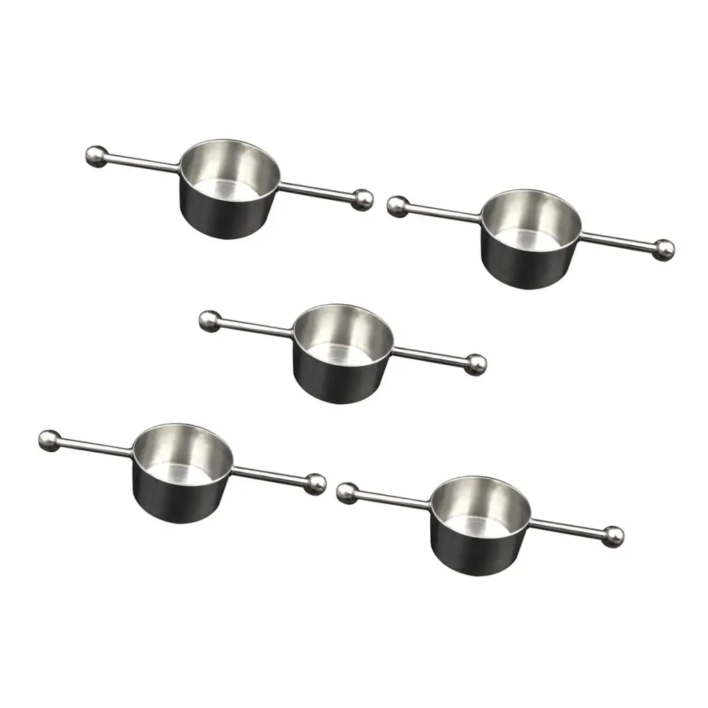 Whiskey Measuring Cup Set of 5 Stainless Steel Bar Jigger for Bartender Wine Mixing Tool