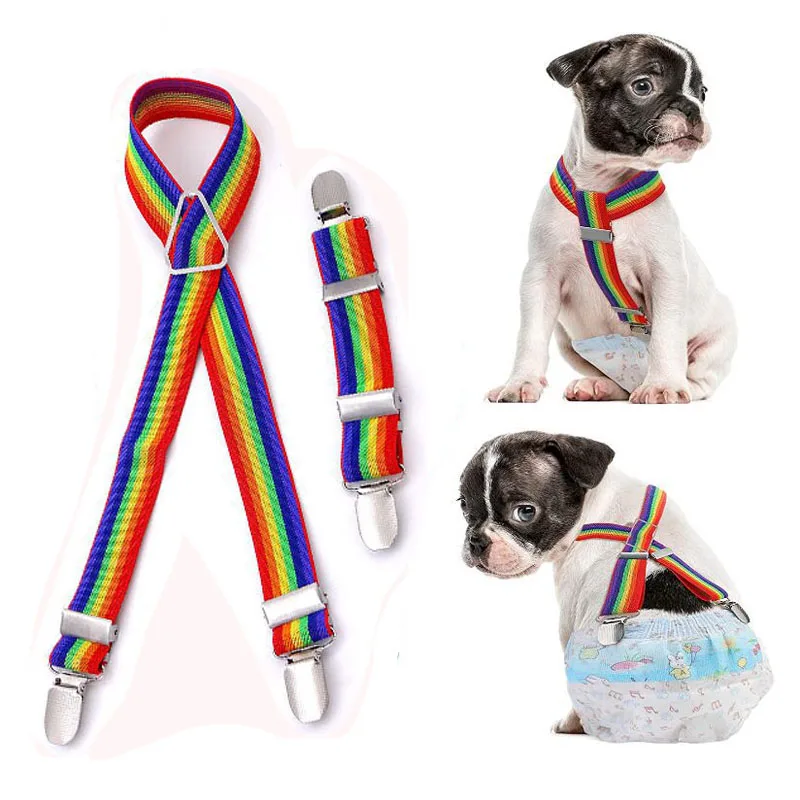 Dog Diaper Suspenders Adjustable Harness Doggie Diapers Suspenders Female Belly Bands for All Dogs Pet Pant Skirt Clothes Keeper