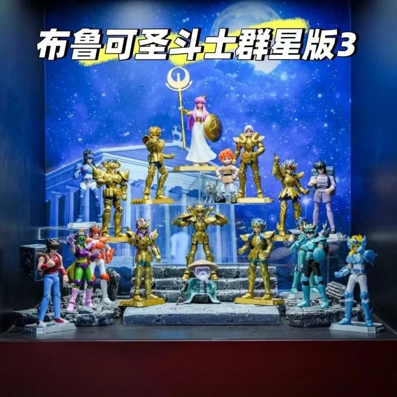 

Original Blokees Saint Seiya Galaxy GV03 Version Athena Taurus Aries Leo Kiki Figure Children Toys Gift