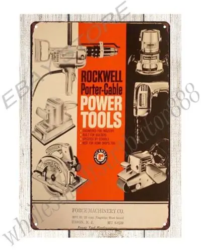 1964 Porter-Cable POWER TOOLS metal tin sign cool plaques home decor