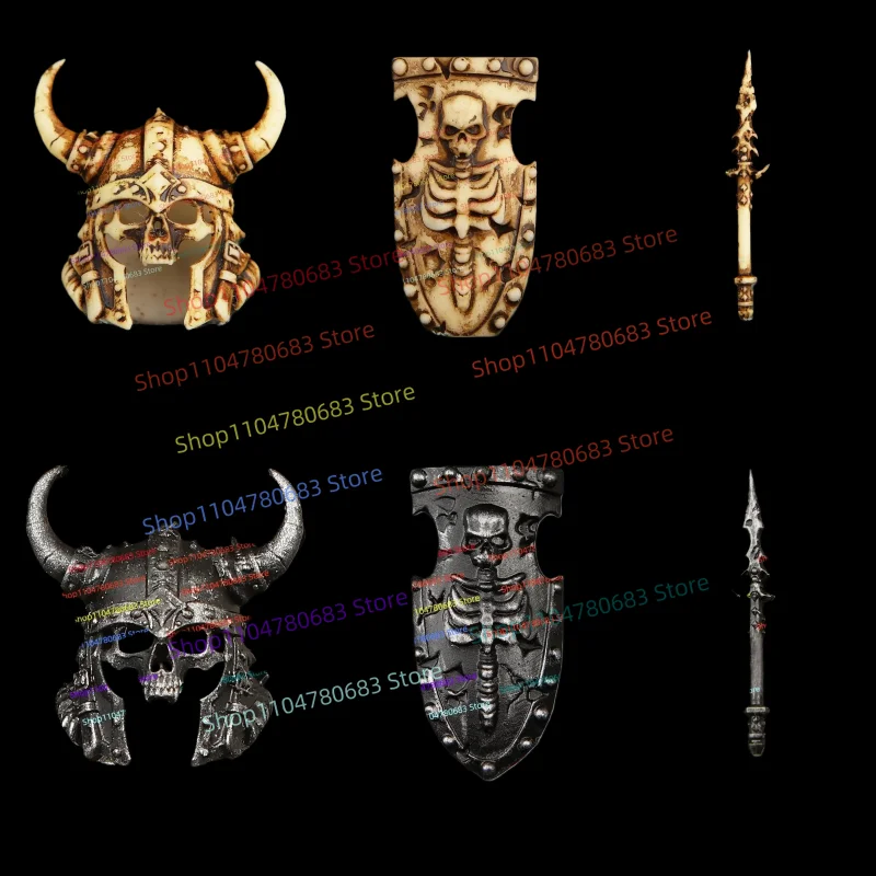 Klocki MOC Czarna Czaszka Akcesoria Mini Figurka Model do Składania Ozdoby Postacie z Kreskówek Zabawki Dekoracyjne Prezent Kolekcja
