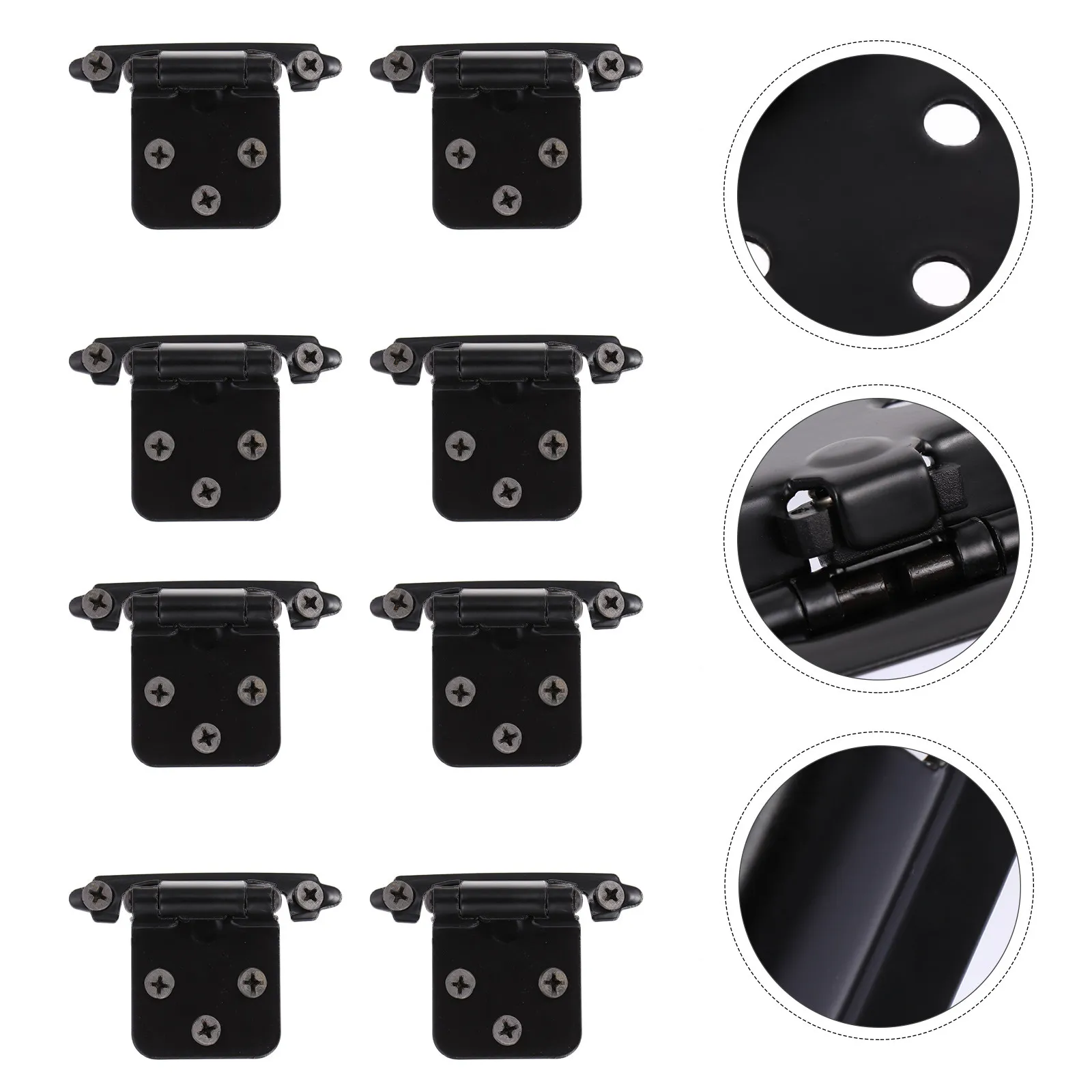 

8 шт. стальных самозакрывающихся накладных скрытых петель для тяжелых нагрузок, фурнитура для кухонной и ванной мебели