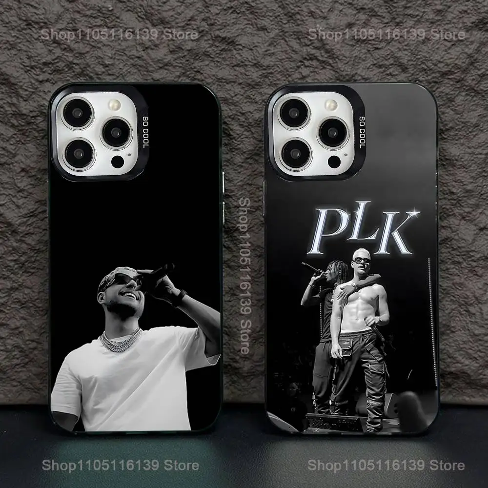 PLK 프랑스 래퍼 마티유 아이폰 16,15,14,13,12,11,Pro,XS,Max,Plus,Mini,SE용 블랙 캔디 무광 충격 방지 케이스