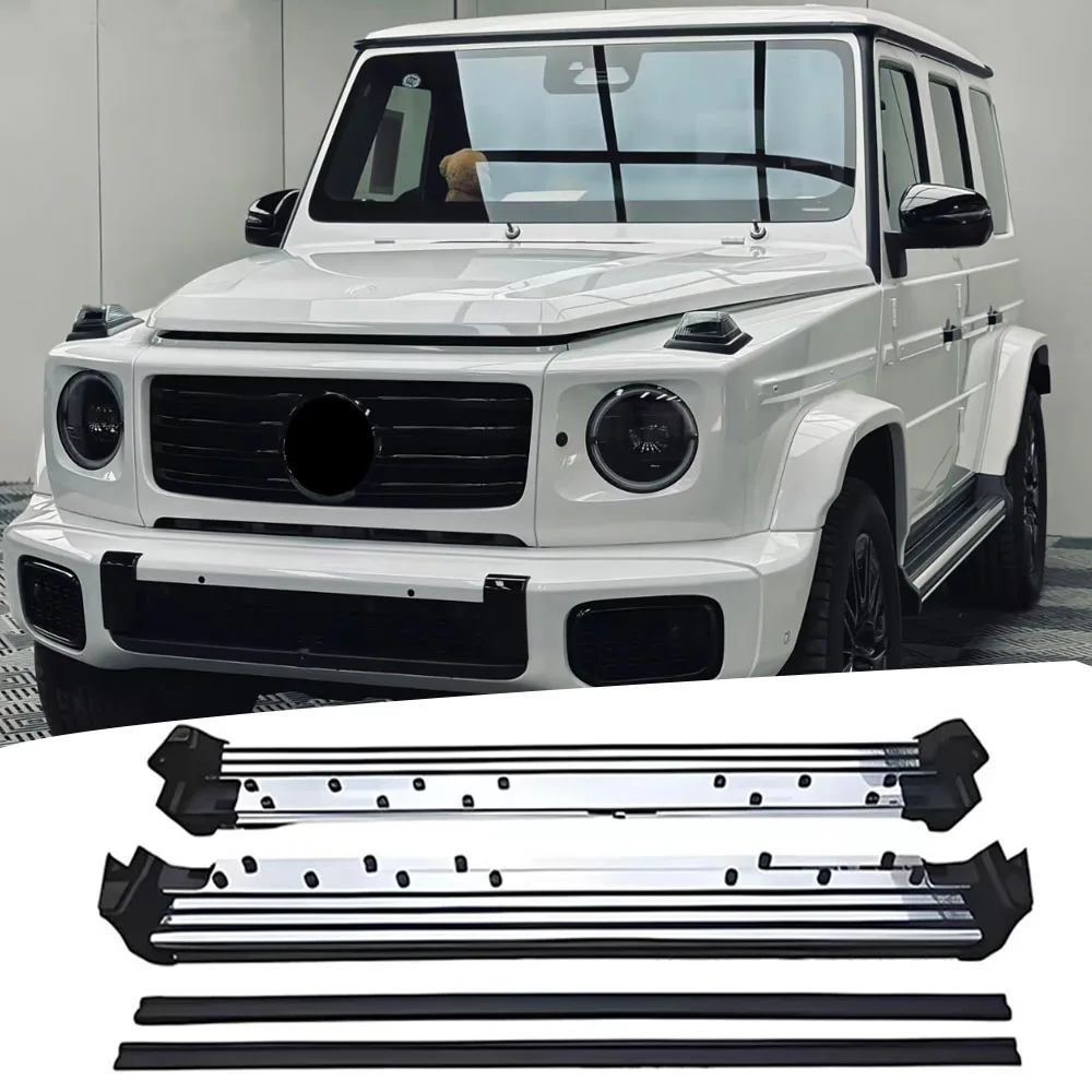 

Silver Fixed Running Boards Fits for Mercedes Benz W465 G63 G500 G580 2025 2026 Side Steps