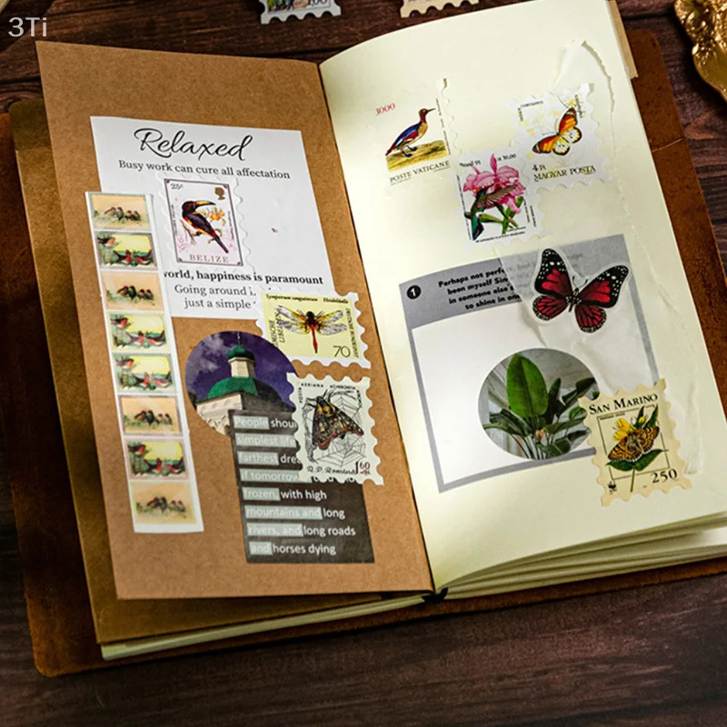 50 листов, дневник ручной работы, альбом, принадлежности для журналов, серия Philatelic Museum, почтовый штамп, тематические наклейки, материал для скрапбукинга