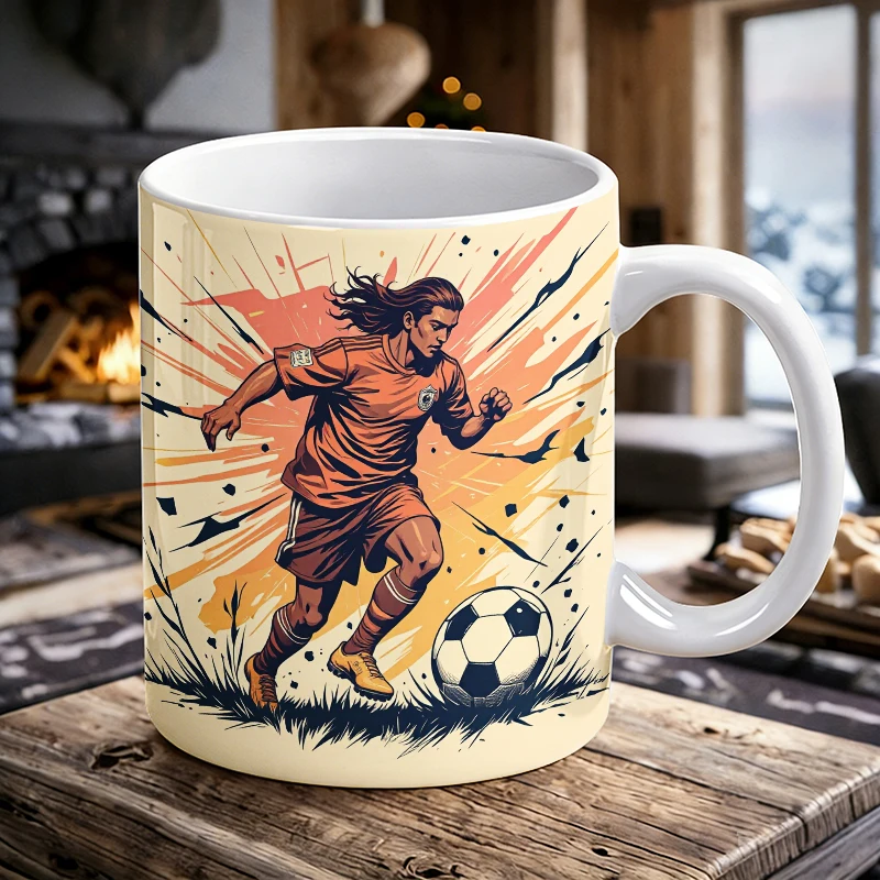 

Dynamism in Sport - Soccer Player in Action Mug with a bottle opener function of 2026 Major Football Event