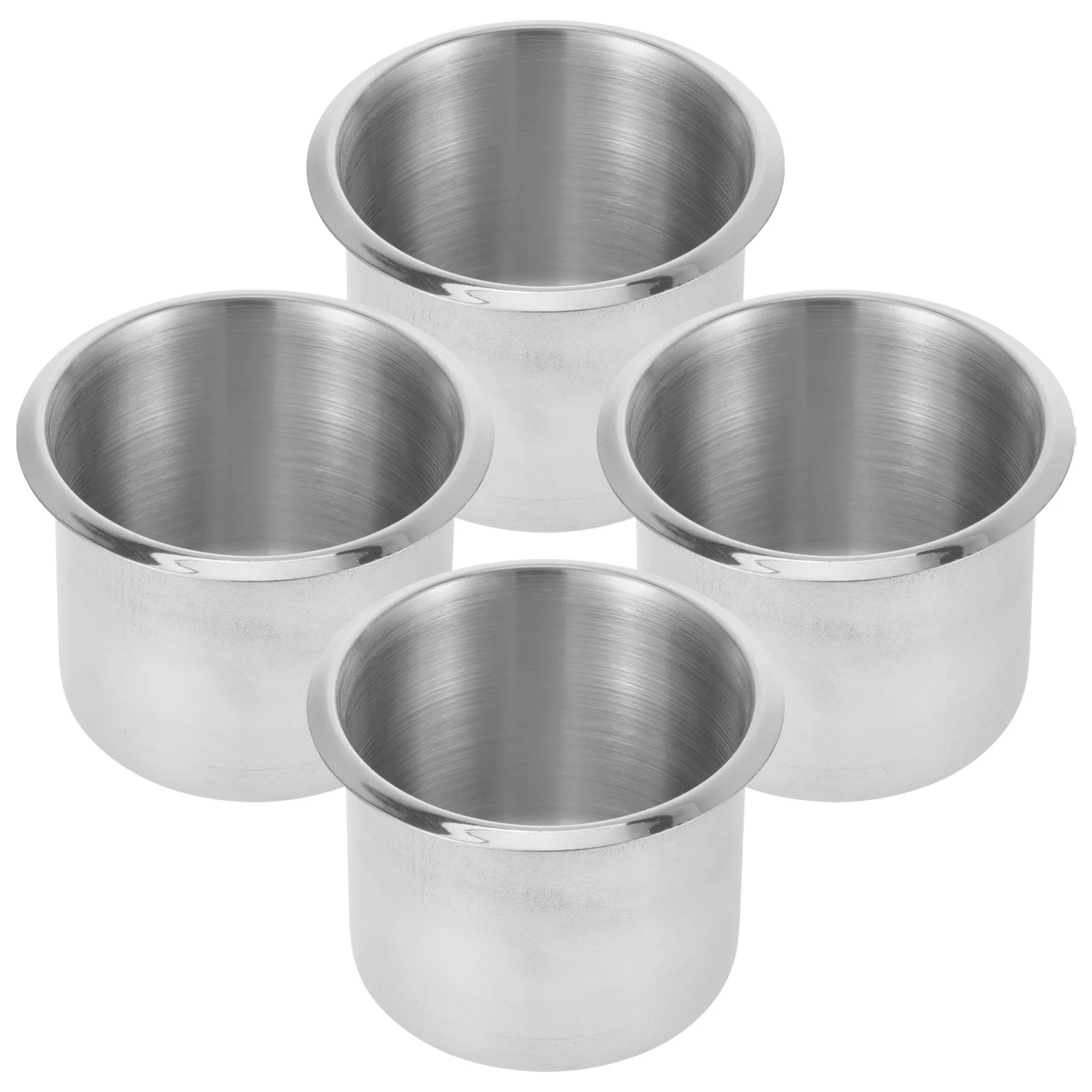 

4Pcs Boat Cup Holders Stainless Steel Drop in Recessed Portable Car Seat Table Cup Holder Insert Durable Drink Holder