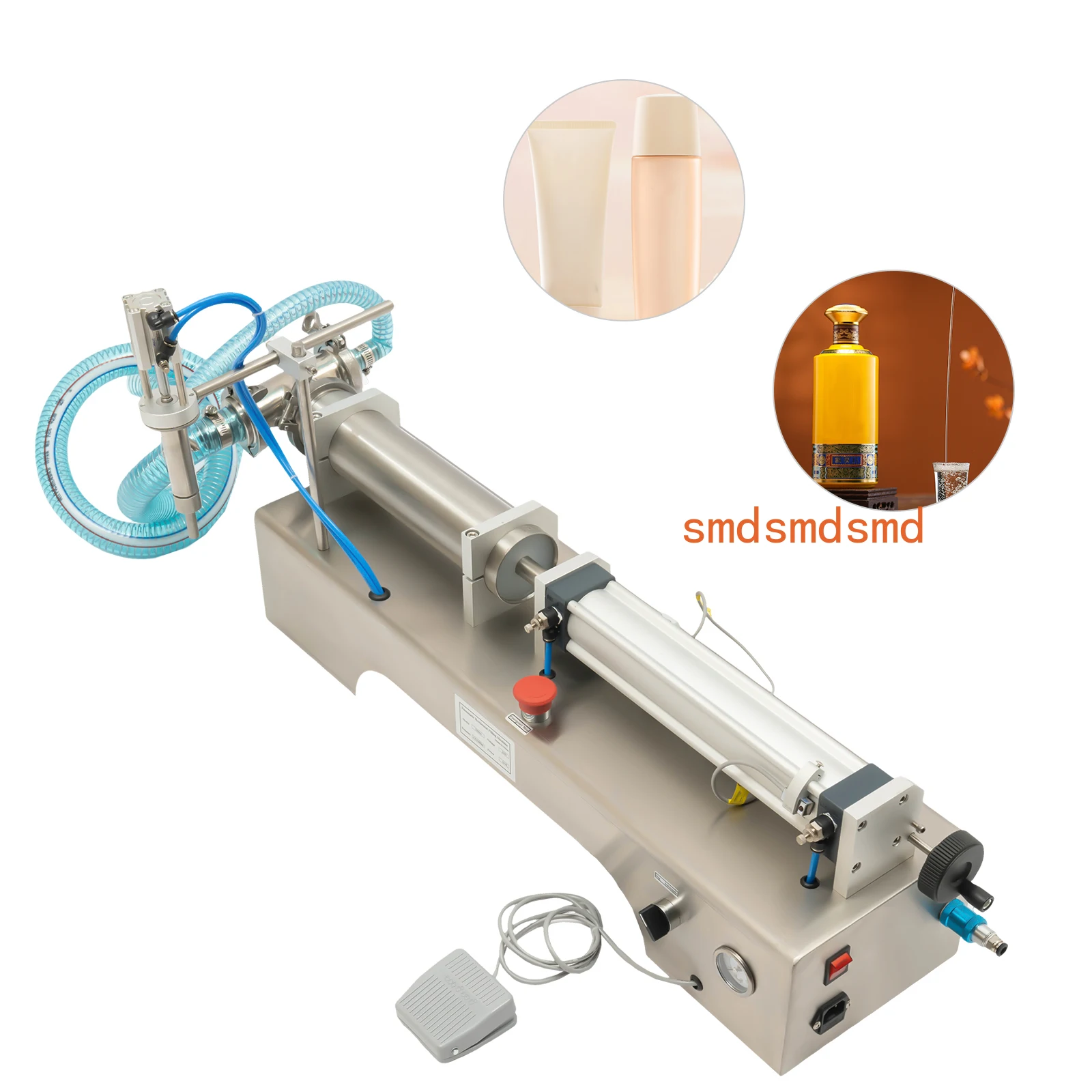 100-1000ML Automatic Self-priming Pneumatic Liquid Filler Filling Machine 304 Stainless Steel for Honey Cream Cosmetics Paste