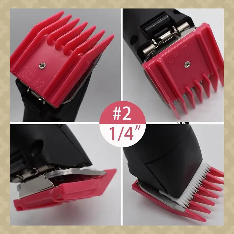 

AB45 4 Pieces Professional A5 Style Hair Clipper Attachment Guard Guide Cutting Combs Set Compatible Oster Classic