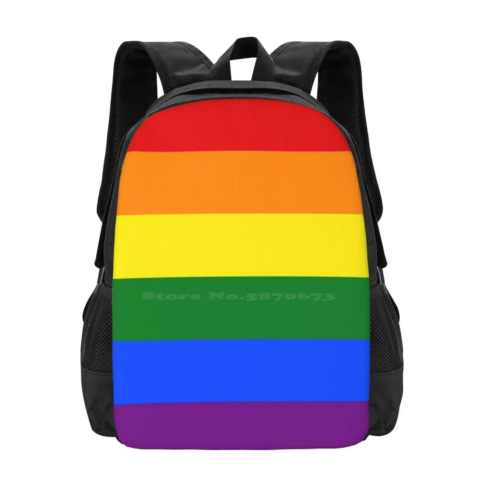 Gay Pride Rainbow Flag Backpacks For School Teenagers Girls Travel Bags Lgbtqia Lgbtqip Bisexual Pansexual Nonbinary Queer Dyke