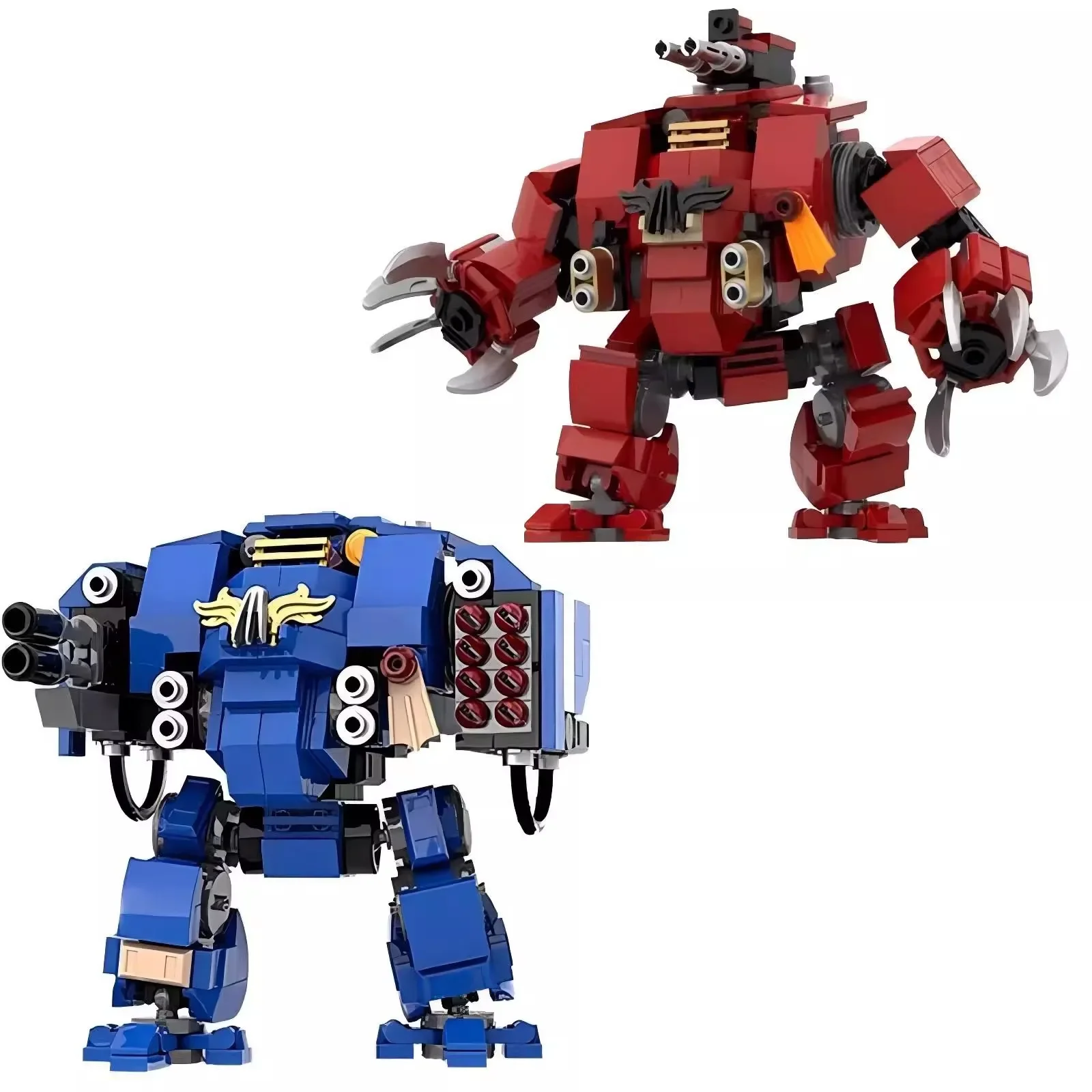 MOC-175634 Ballistus Dreadnought Mecha Warrior Model Building Blocks Battle Robot Puzzle Bricks Assemble Toys Creative Kids Gift