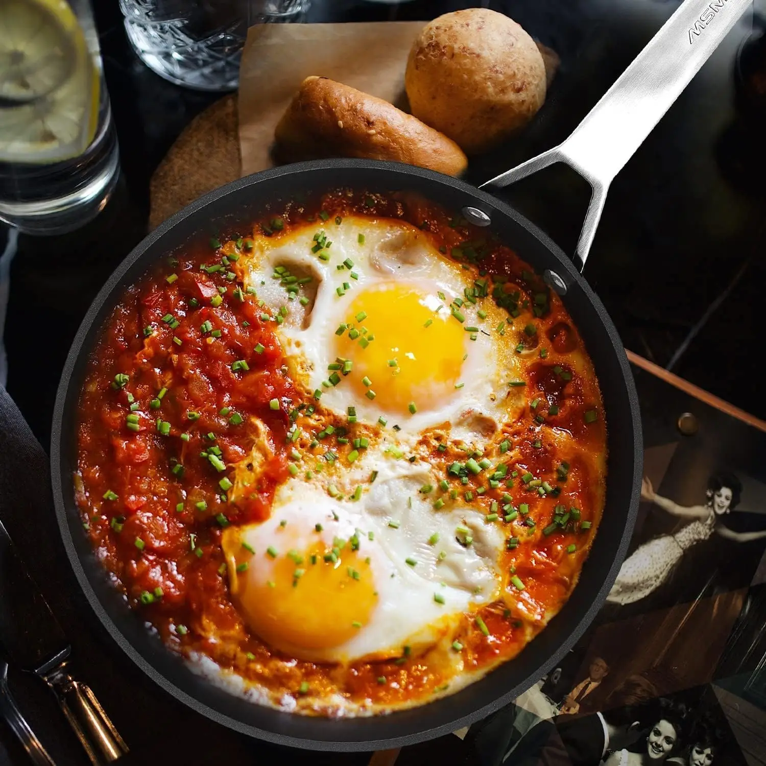 Pans Set non stick, Cookware Sets for building a starter kitchen or refreshing, Even Heating, Easy Clean- image 4