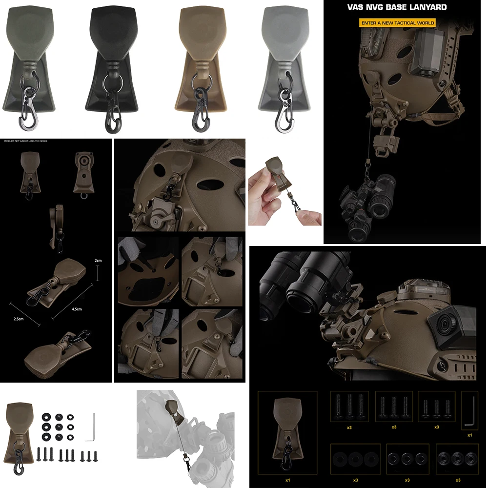 

НОВЫЙ высококачественный ремешок NVG, тактическое снаряжение ночного видения, веревка для предотвращения отклонения для кожуха OPS Core VAS, охотничий шлем, база NVG