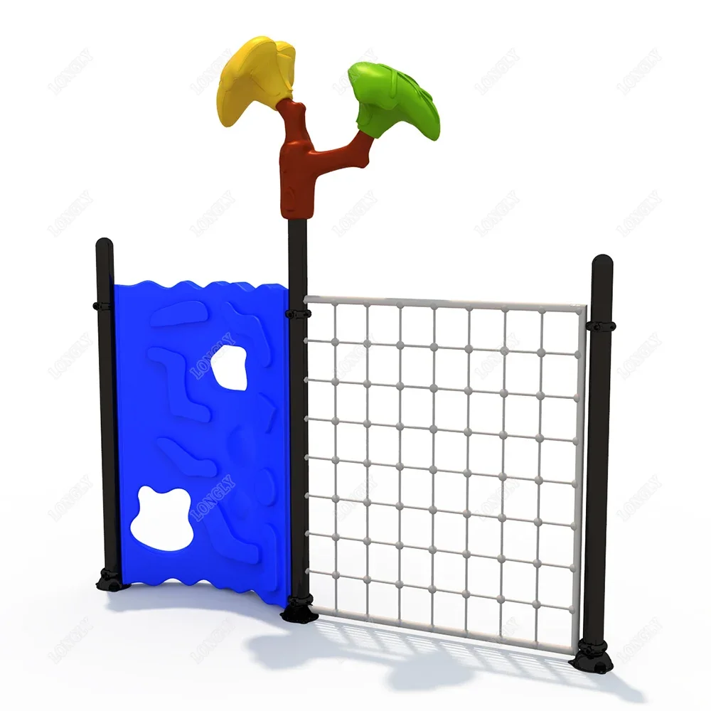 Outdoor play facilities such as climbing frames and climbing walls are only suitable for children