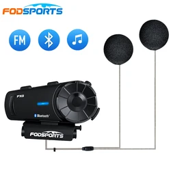 Fodsports-Casco FX8 con Bluetooth, Intercomunicador con Radio FM, para Moto 8, fone sem fio