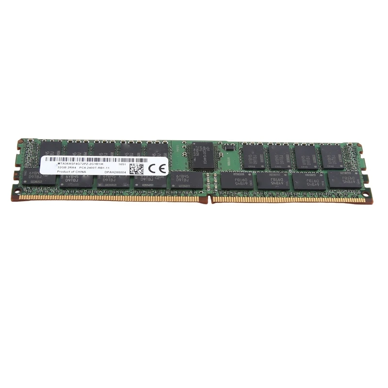 For MT 32GB DDR4 Server RAM Memory DDR4 RECC RAM For X99 2400Mhz PC4-19200 288PIN 2Rx4 RECC Memory RAM 1.2V REG ECC RAM