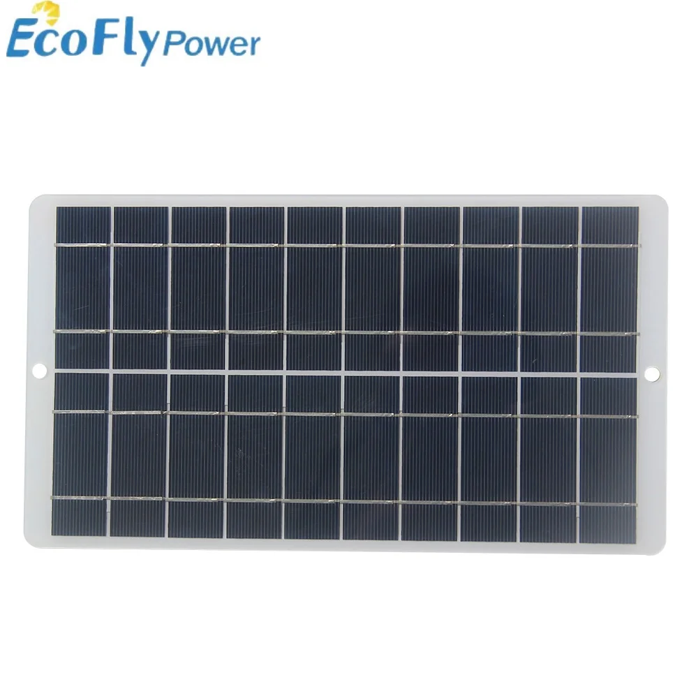 10W solar panel solar charger with clip to charge 3.7V-5V battery