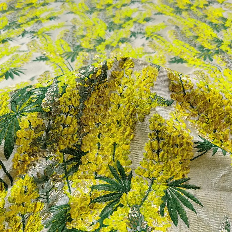 

Three-dimensional dyed jacquard fabric for dress performance suit and brocade clothes
