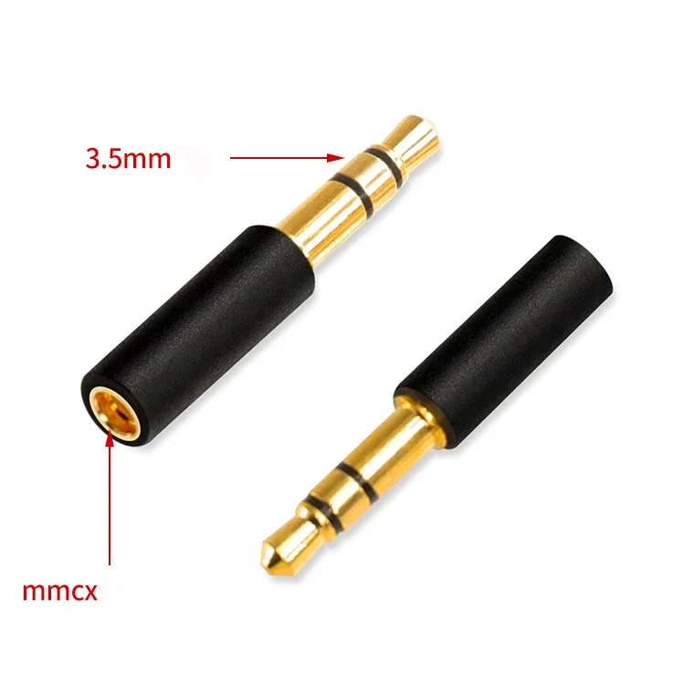 1 Paar 3,5 mm auf MMCX-Adapter für DIY-Stereo-Headset-Konvertierung, 0,78 mm Pins, kompatibel mit M1 M2 ZX-1 WTD-3 Kopfhörern