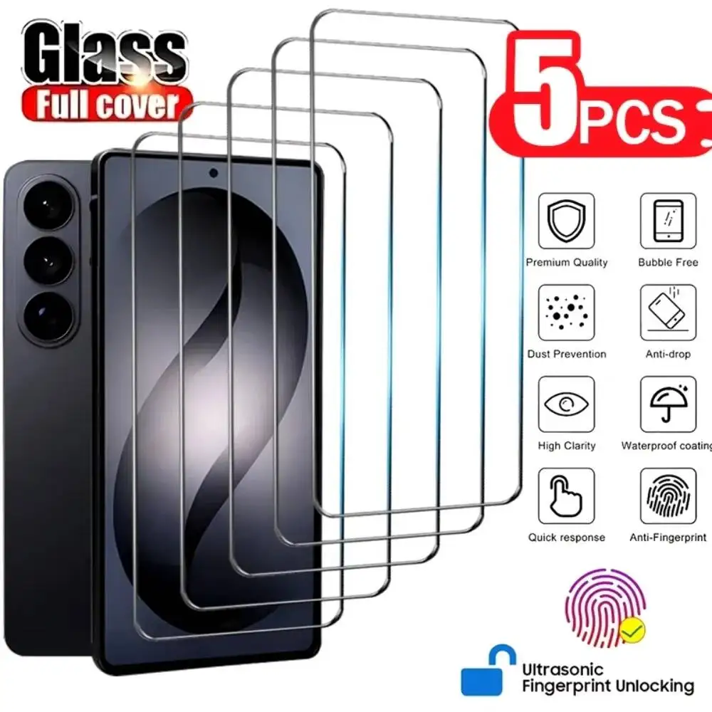 

5Pcs HD Tempered Glass For Samsung Galaxy S26 Ultra S22 S21 Plus S25 S24 S23 FE Anti-Scratch Screen Protector
