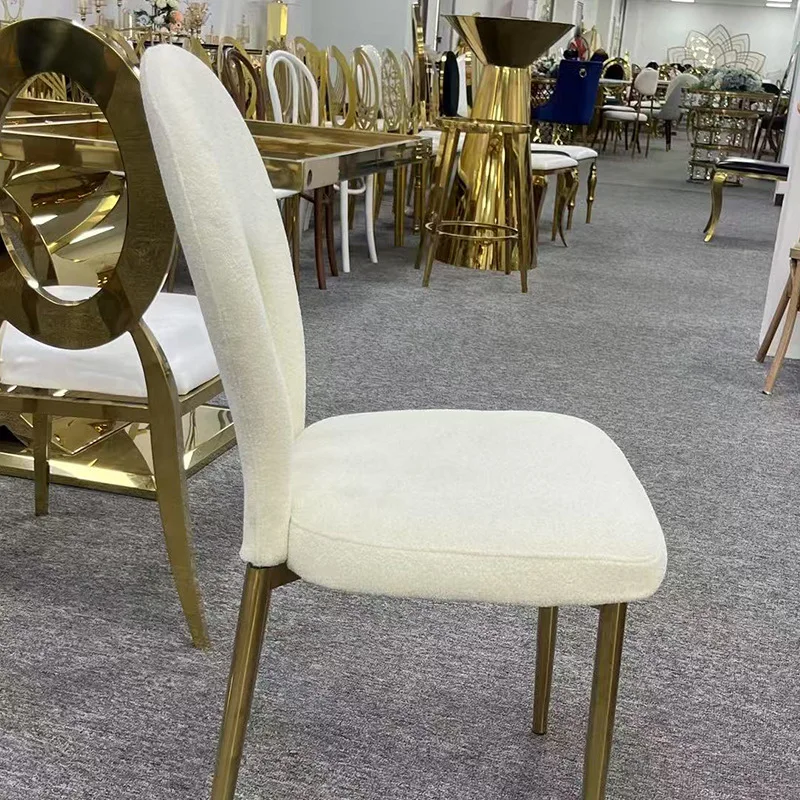 Banquet hotel restaurant creative decoration back flower round back aluminum alloy chair