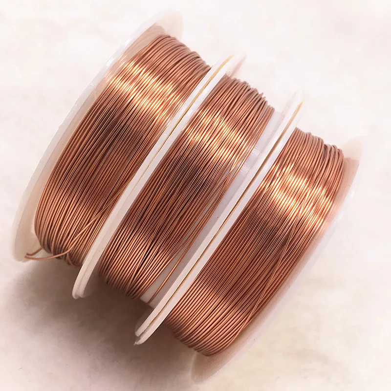 Newly Copper Wire 0.2/0.3/0.4/0.5/0.6/0.7/0.8/1.0mm Silver Gold Copper Color 1 Roll For Jewelry Metal Wire Coil Handiwork DIY