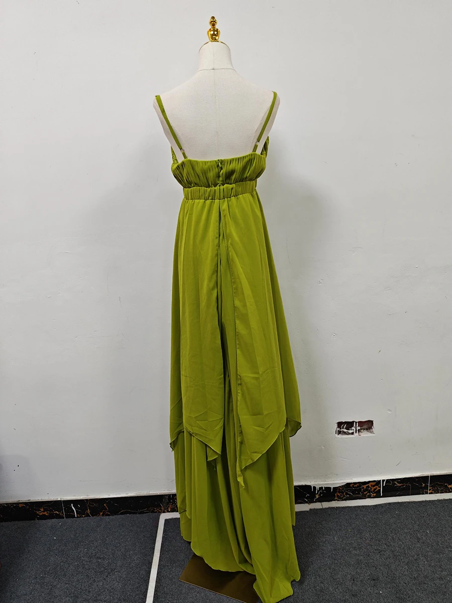 Vgh verão emendado recorte vestidos irregulares para mulheres gola quadrada sem mangas cintura alta elegante camisola vestido longo feminino novo