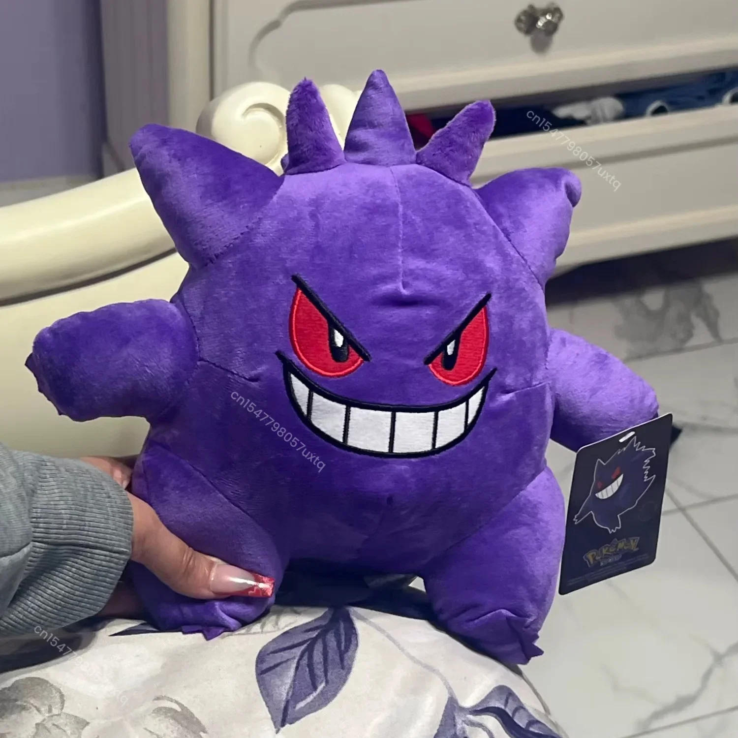Schattige Gengar pluche knuffel Pokemon Ghost Type karakterpop Zacht paars Gengar Plushie Perfect cadeau voor Pokemon-liefhebbers