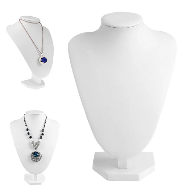 Sieraden Buste Ketting Mannequin Display Stand voor Winkel Retail Kast Organisatie Showcase Stand met Kunstleer