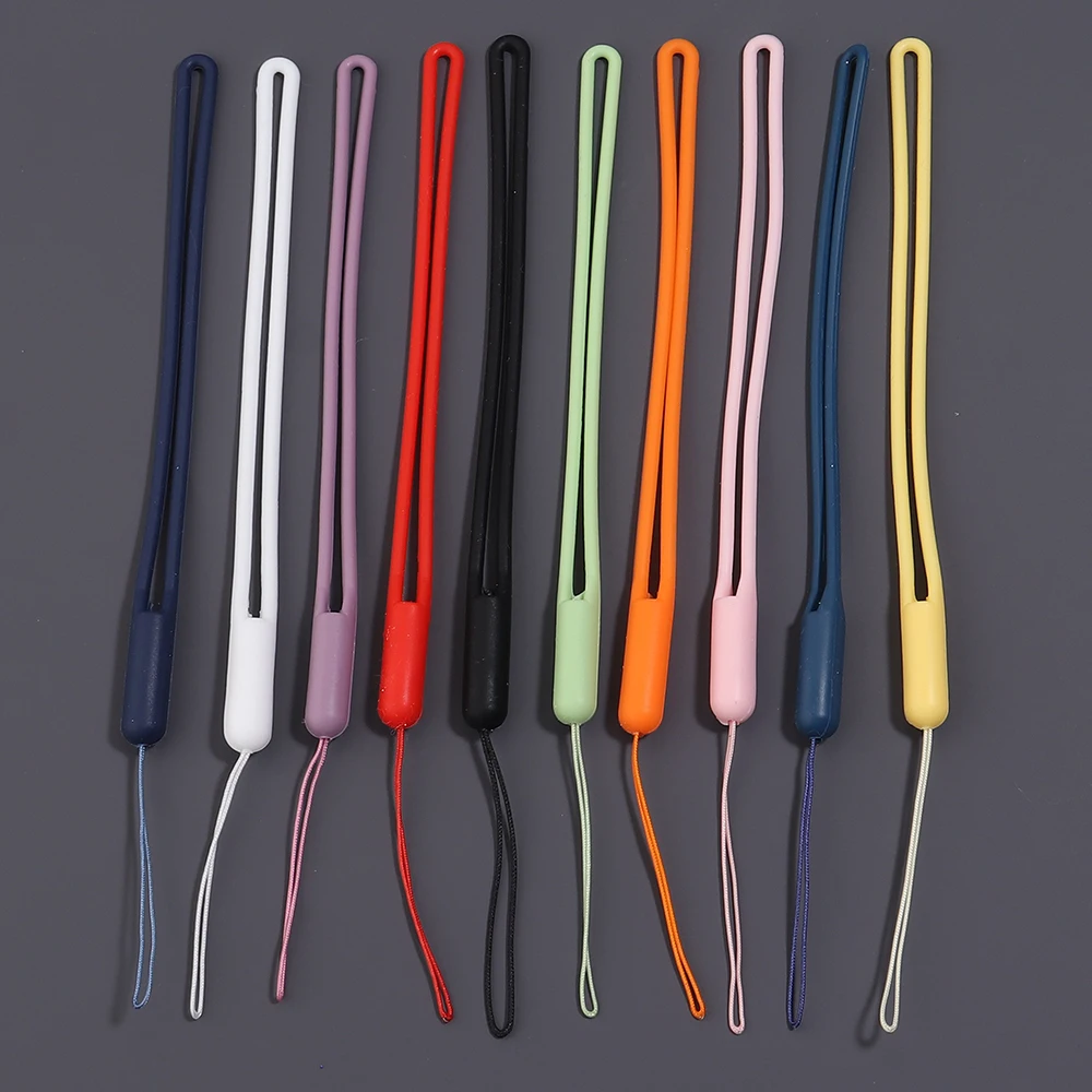 10 Stück Silikon-Handgelenkschlaufen, bunte Schlüsselbänder für Handys, Kameras, Schlüssel, Schlüsselanhänger, Hängeseile – Detail 3