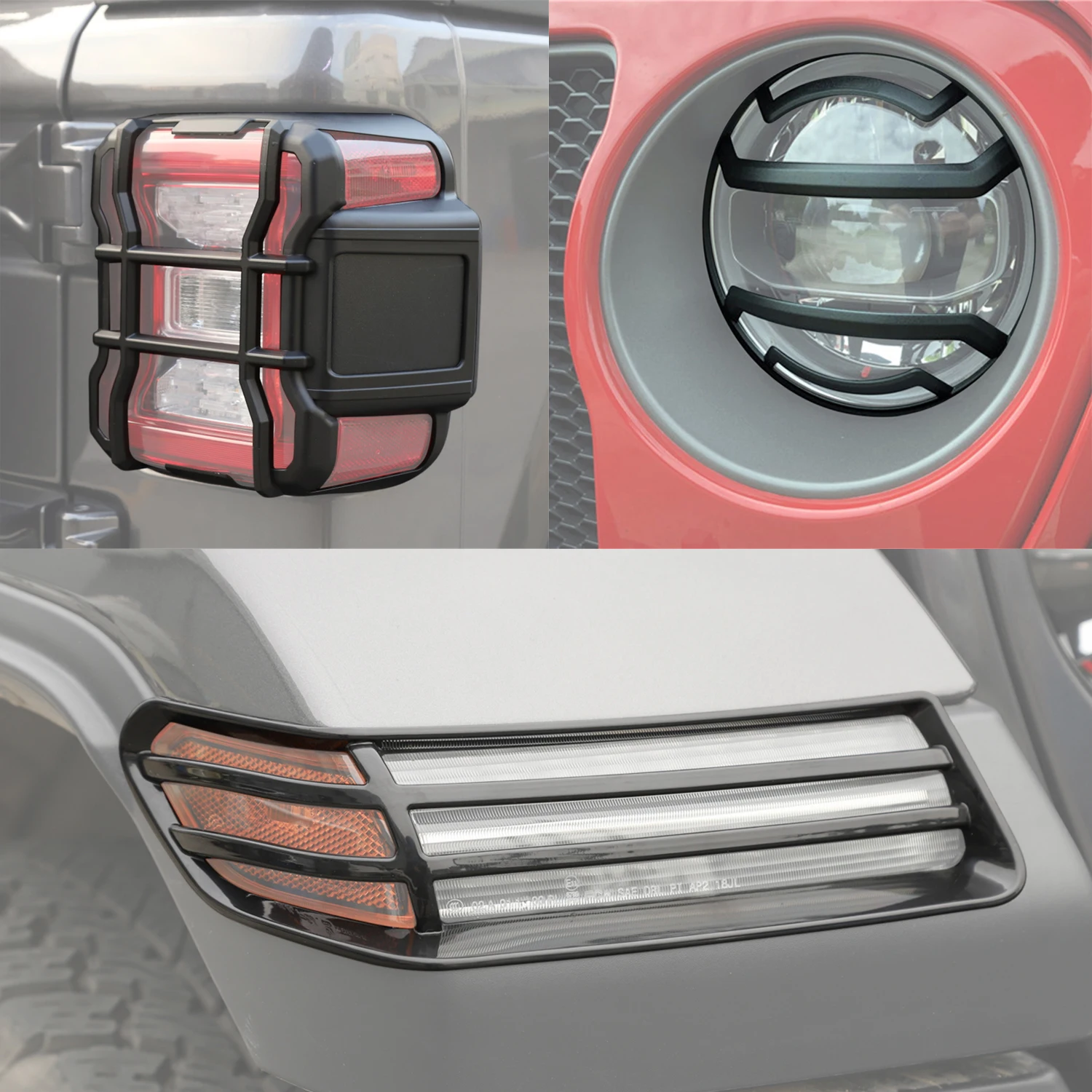 Car Taillight Headlight Cover Trim Wheel Eyebrow Lamp Protector for Jeep Wrangler JL JT Gladiator 2018-2023 Interior Accessories