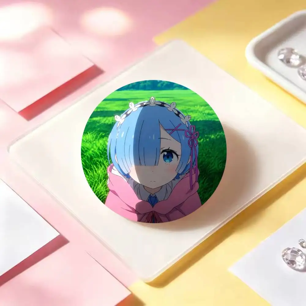 Anime R-Re Zero Rem 25mm 32mm 44mm 58mm 75mm Brooches Badges Pins for Accessories Gift