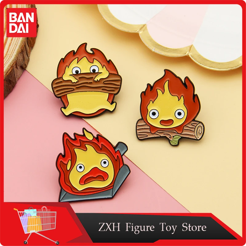 Small Fire Wood Brooch Anime Figure Cartoon Card Lucifer Badge Small Flame Shape Accessories Alloy Model Ornaments Toy Gifts