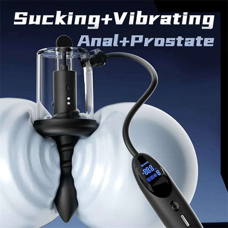 

Electric Vibration Sucking Anus Rosebud Pump Male Vibrating Butt Plug Vacuum Sucker Prostate Massager Anal Sex Toys For Men Tool