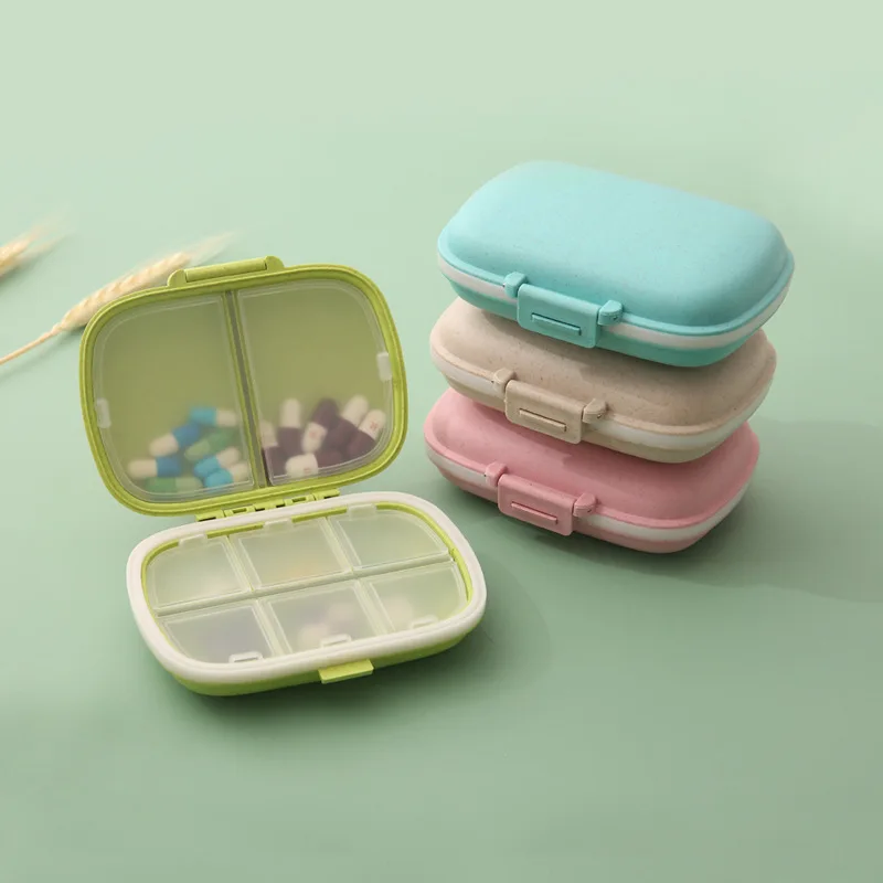 Mini Portable Pills Organizer Case 8 Grids PillBox Tablet Storage Container Weekly Medicine Pill's Box Pill Case Drug Dispense
