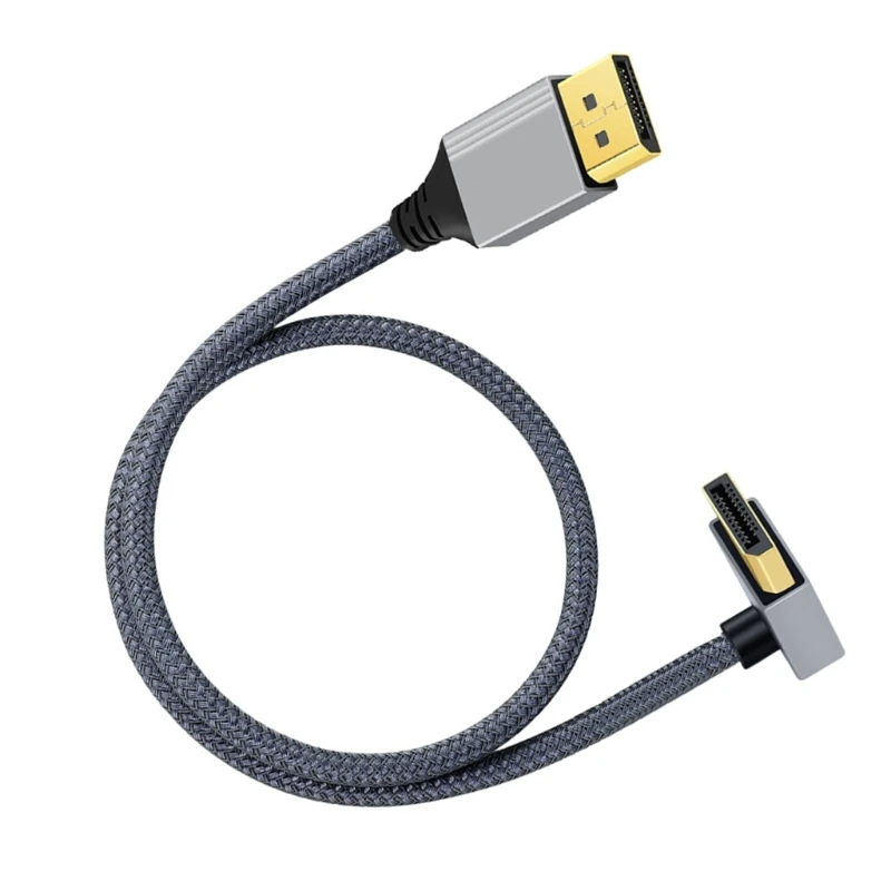 Superior 4K 60Hz DisplayPort to HDMIcompatible Braided Video Line for Enhances Visual Experience H7JF
