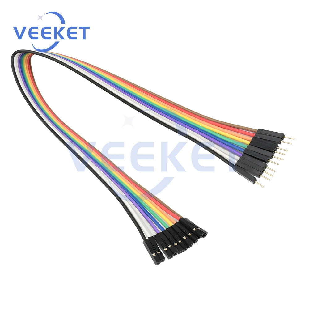 10PIN النحاس النقي دوبونت خط موصل 20 سنتيمتر 30 سنتيمتر أنثى إلى أنثى ذكر إلى ذكر ذكر اللون كابل 2.54 محطة #5