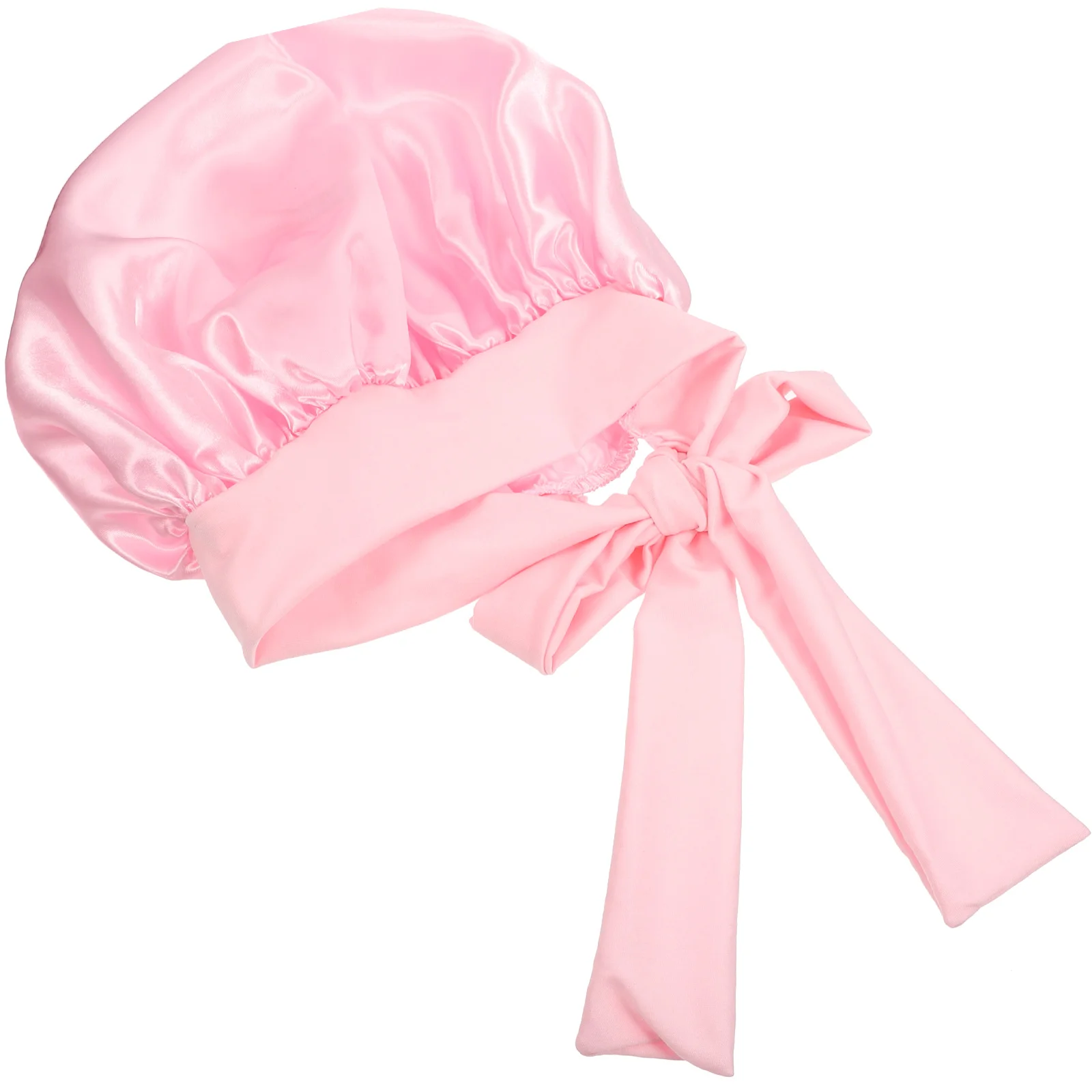 

Satin Bonnet for Sleeping Bathing Wedding Bowknot Hair Hat Big Size Long Short Curly Hair Care Salon Clean Home Use