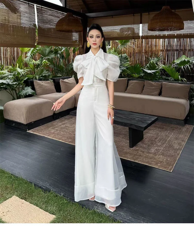 Ropa de mujer, pantalones de mujer para principios de otoño, nuevo diseño de moda Sense Niche, pantalones casuales, pantalones de mujer, pantalones sueltos de pierna ancha de hilo