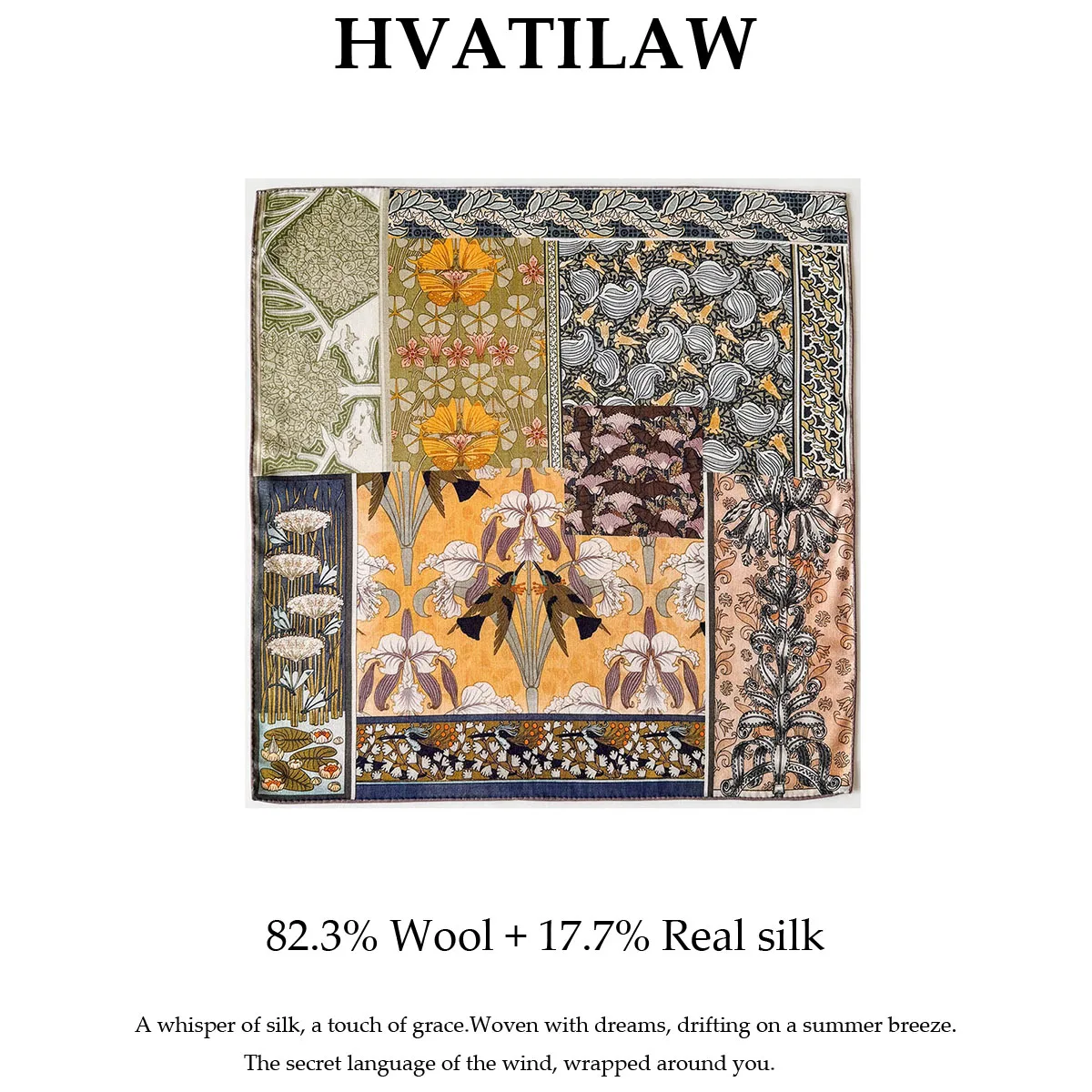 

2026 Pure Silk Wool 62cm Square Scarf Neckerchief Headkerchief Luxury Hairband Foulard Bandana Shawl Wrap Tie Bag Headband Hijab